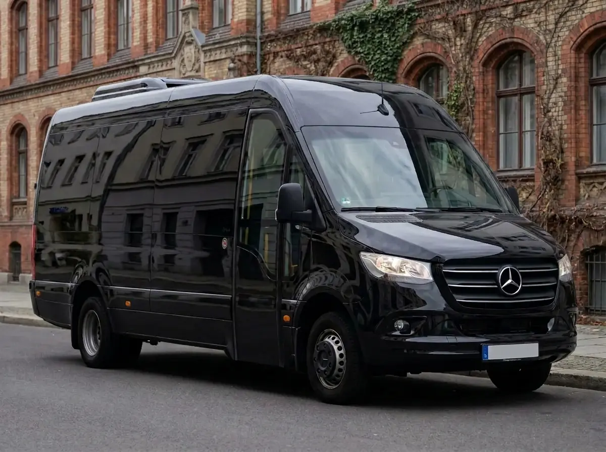 Executive 12–19 seat Mercedes Sprinter-class van with premium interior