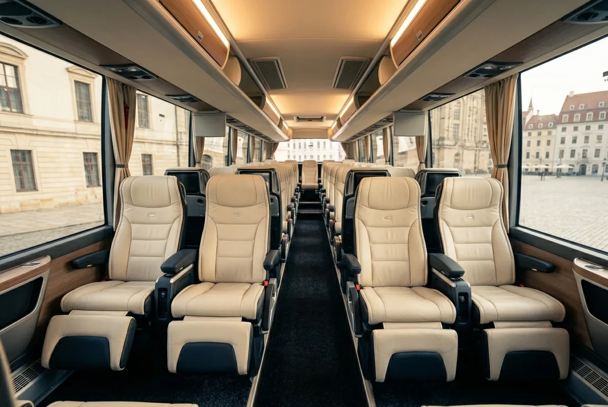 VIP Coach interior showing seating layout